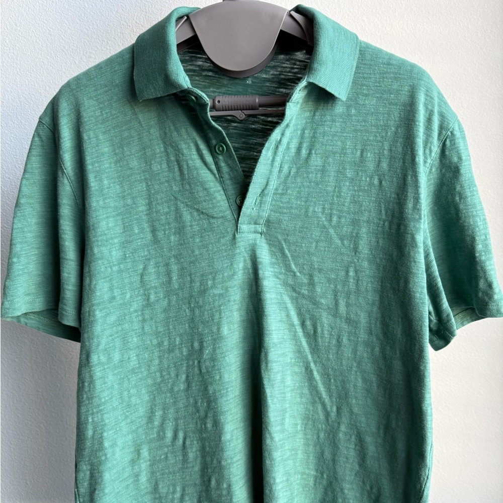 Vince Men's Green Polo Shirt